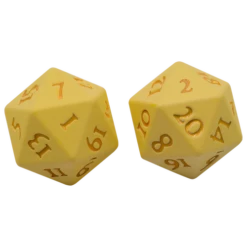ASMODEE Ultra Pro Vivid Heavy Metal Dice D20 Set Of 2 -Asmodee 15941 D20 Vivid Heavy Metal Yellow Set 500x c61a6a4f 42c9 4636 a37c 6344ac1ab851