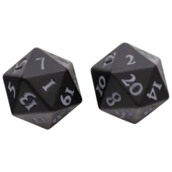 ASMODEE Ultra Pro Vivid Heavy Metal Dice D20 Set Of 2 -Asmodee 15943 D20 Vivid Heavy Metal Black Set 500x 71eb3bd4 6525 4bda 9a92 8a72987e1ce6