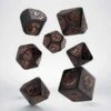 ASMODEE Q-Workshop Dragons Modern Dice Set Black & Copper