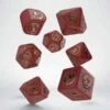 ASMODEE Q-Workshop Dragons Modern Dice Set Red & Gold