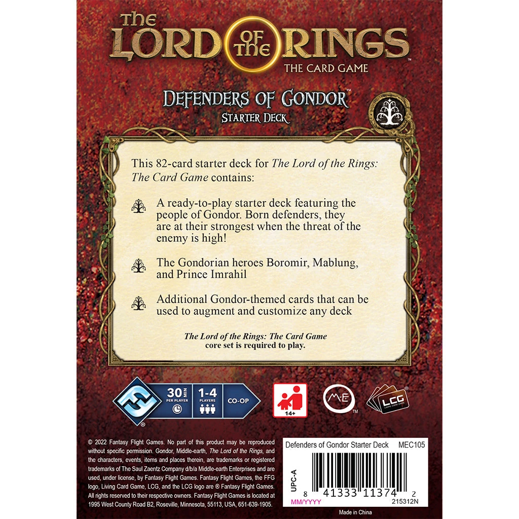 ASMODEE The Lord Of The Rings LCG Defenders Of Gondor Starter Deck 5 ASMODEE The Lord Of The Rings LCG Defenders Of Gondor Starter Deck - Image 3